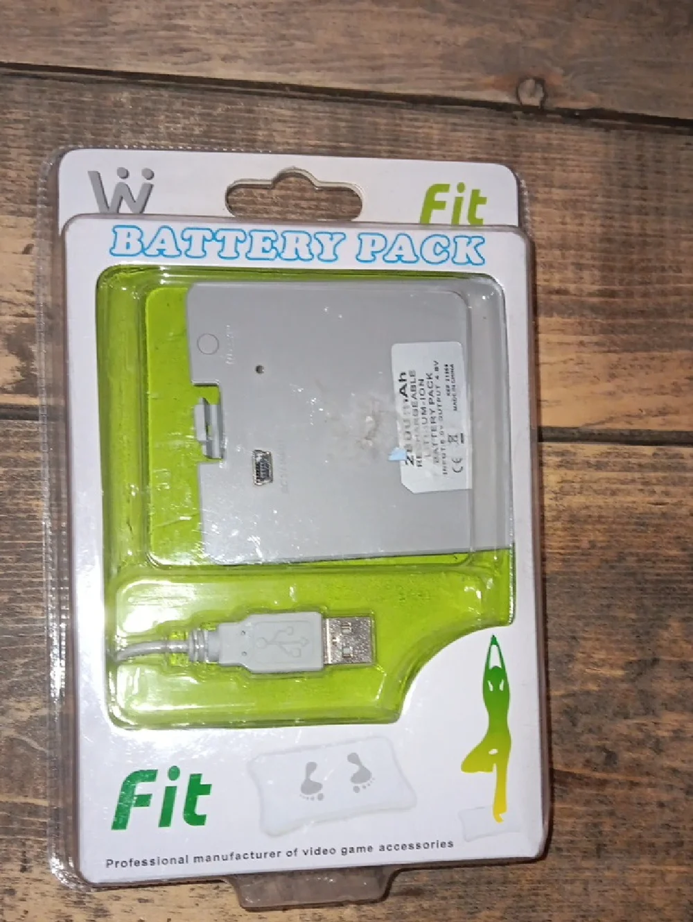 Wii Fit Battery Pack - White and Lime Green